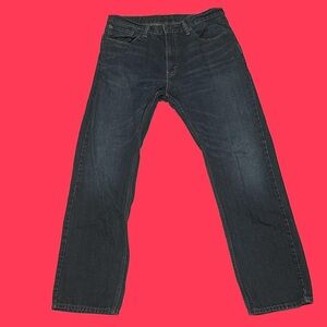 Dark Blue Straight-Leg Levi 505 Vintage Denim Jeans
